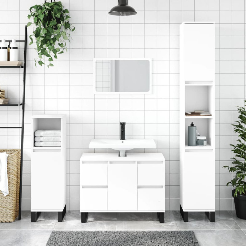 Marelis Bathroom Cabinet 80x33x60 cm Engineered Wood, White