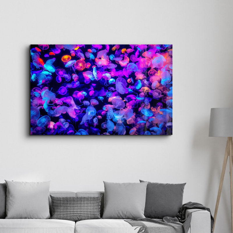 Peinture murale élégante en verre trempé Lekeya, 13,8 x 21,7 pouces | 100% verre trempé, épaisseur: 0,16 pouce | Imprimé UV pour des couleurs éclatantes | Parfait pour la décoration intérieure, le salon et les espaces de bureau