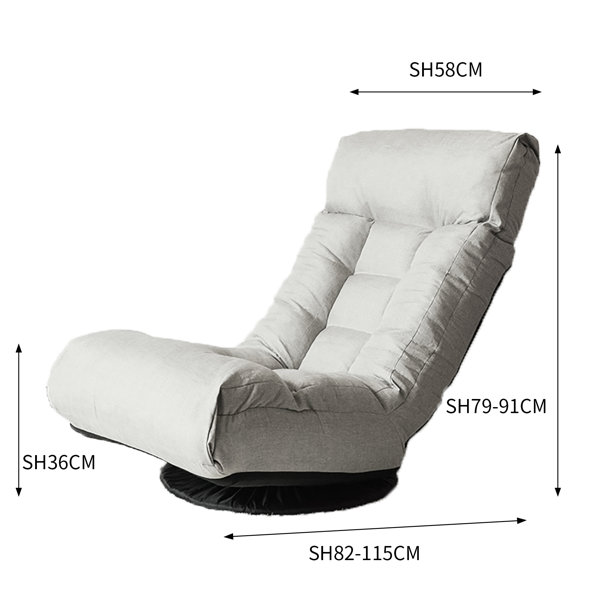 Urnodel Indoor Chaise Lounge Sofa, Floor Chair with Back Support for  Adults, 14 Angle Adjustment Recliner Chair, Folding Floor Lounger with  Pillow