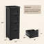 Armoire de salle de bain autoportante moderne à 4 tiroirs H 33,5 po Fortine-122544378