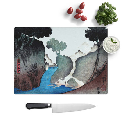 Glass Landscape in The Mist by Utagawa Kunisada Chopping Board