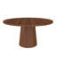 Table de salle à manger ronde avec base en bois-130146073