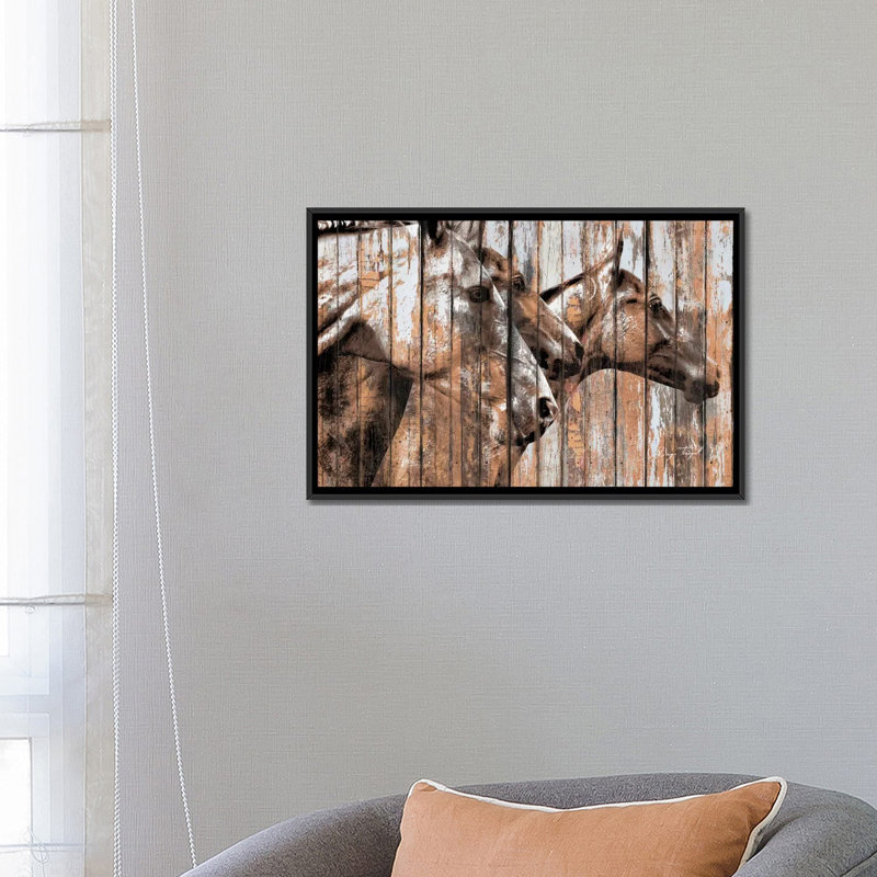 «Run With The Horses» par Diego Tirigall, impression sur toile, H 18 po x l 26 po x P 1,5 po, Toile avec cadre noir