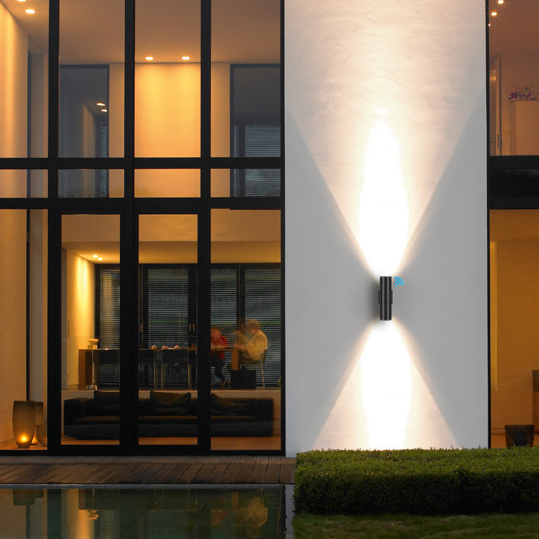 Outdoor Dusk-To-Dawn Sensor Wall Lights - 4-Pack IP65 Waterproof Aluminum Design (Set of 4)