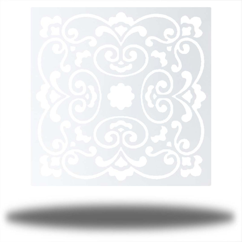Décoration murale mandala tranquille, Blanc, H 18 po x l 18 po x P 0,06 po