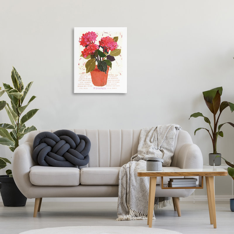 «Bold Red Hydrangea» par Nancy Overton, H 30 po x l 24 po