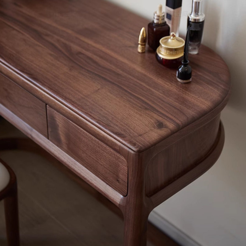 Coiffeuse luxueuse en bois massif clair