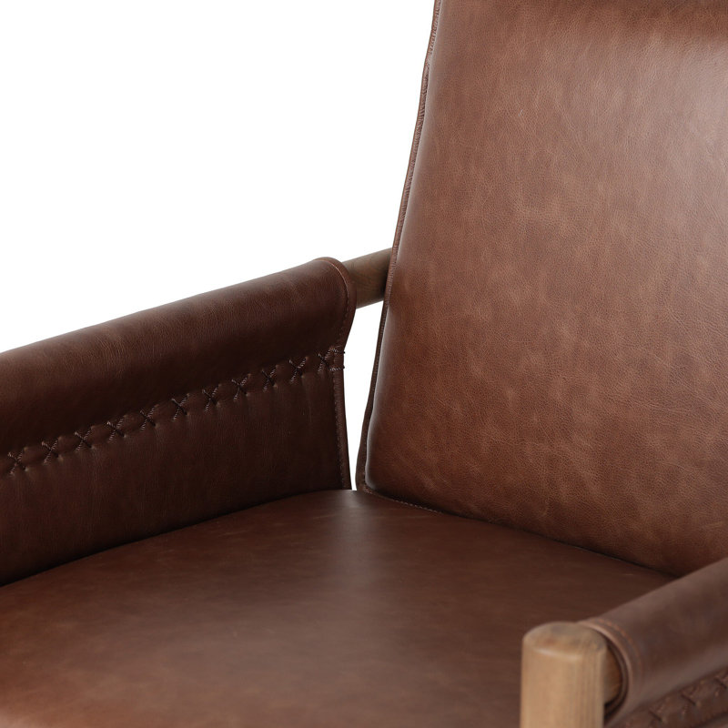 Kellis Leather Upholstered Arm Chair