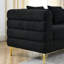 81 Inch Sectional For 3 Seats - Modern Black Fabric With Pillows Enhance Your Living Seater , And Stylish Room, Bedroom, Office