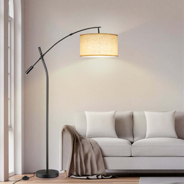 Ebern Designs Lariza Black Arched/Arc Floor Lamp  Reviews Wayfair