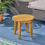 Table d'appoint d'extérieur en bois d'acacia 16 po, finition teck-1960565006