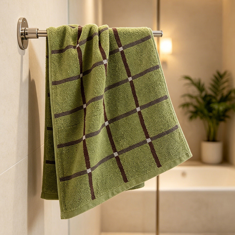 Soft Absorbent Quick Dry Face Towel, Lint Free Hand Towel And Facial Washcloth For Daily Home Use, 13.4x28.3in Green, Green