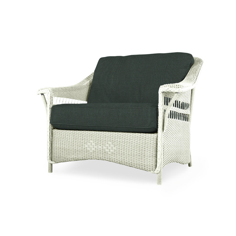 Nantucket Outdoor Lounge Chair, Rumba Nickel, Ivory