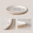 12.2" Round Beaded Wood Decorative Tray