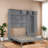 Space-saving Queen Murphy Beds With Gray Mdf Storage Solutions