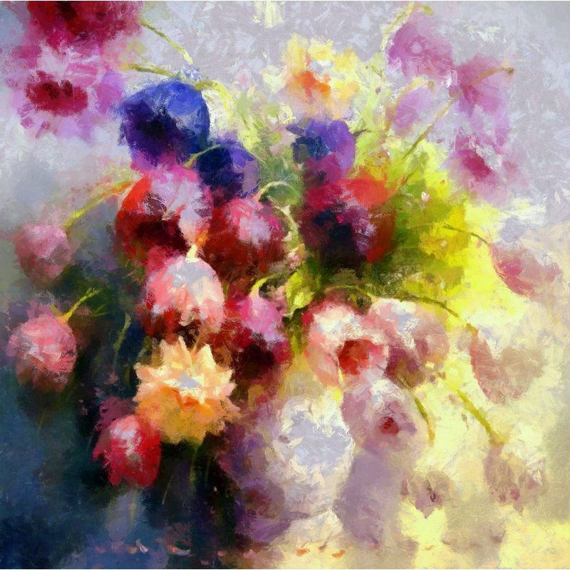 Abdouallah " Poppy Bouquet I ", 20" H x 20" W x 1.5" D