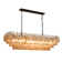  Lohan 4-Tier Dimmable Rectangle Kitchen Island Glass Chandelier Ceiling Pendant Lights(Bulbs Included)