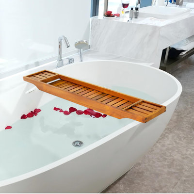 Bathtub Tray, Wooden Bath Caddy For Bathtub, Bath Tub Wood Table For Tub.(Teak)