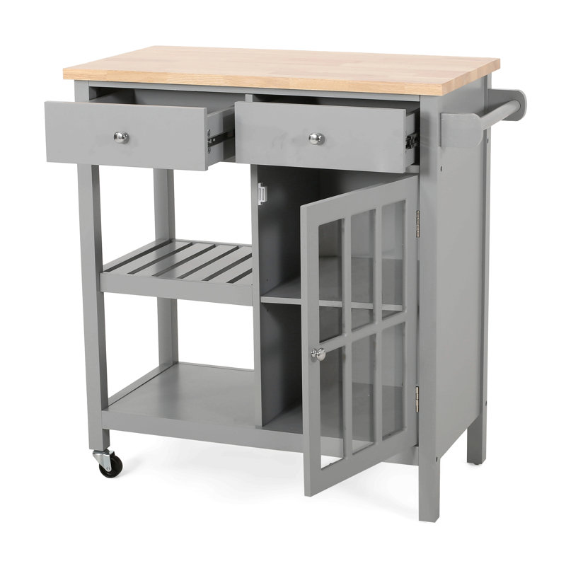 Armoire pour îlot de cuisine avec 2 tiroirs et 2 tablettes