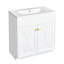 Meuble-lavabo 30 po avec lavabo en céramique, armoire de rangement autoportante moderne avec poignées, portes à fermeture douce-115672413