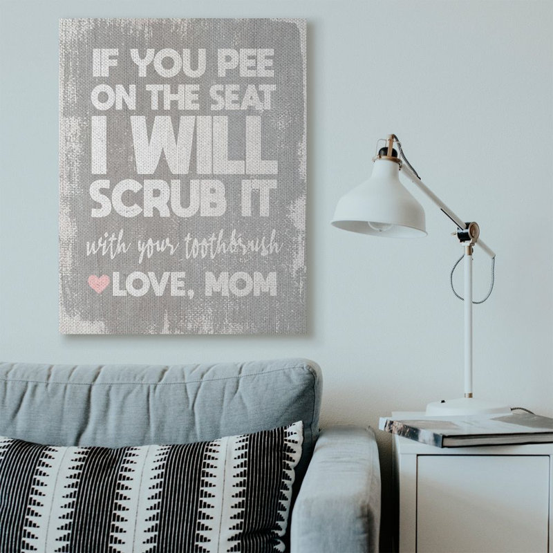 «Pee on Seat», art texturé, Toile tendue, H 48 po x l 36 po x P 1,5 po