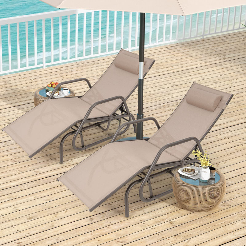 Mayard 152cm Long Reclining Single Chaise, Brown