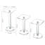 3 Piece Acrylic Jewellery Display Stand Set