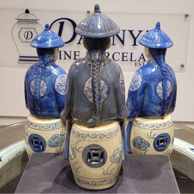 Porcelain Qing Royal Figurines Set of 3