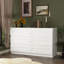 Commode double 6 tiroirs Modern White