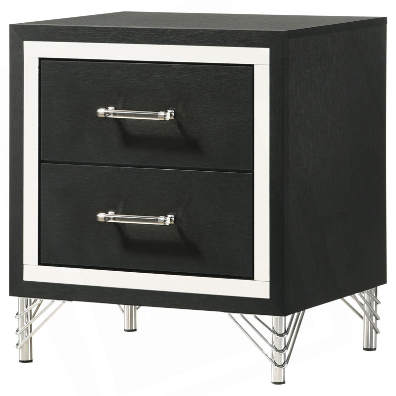 Malcolm 2-Drawer Nightstand Bedside Table
