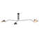 Three Arm Ceiling Lamp Pivoting Rotating Black Arm Shade Semi Flush Mount