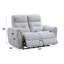 Causeuse en mouvement en chenille gris Eastre avec port USB