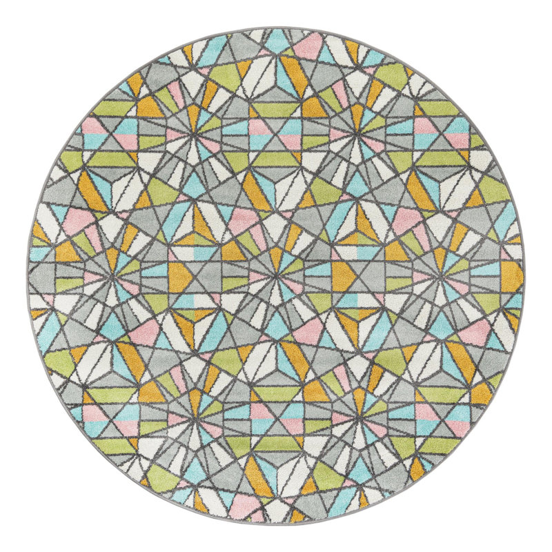 Tapis pour enfant Unique Loom Vivid Whimsy, Rond 6 pi 1 po