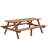 Outdoor Wooden Picnic Table with Integrated Benches for Group Gatherings and Relaxation-335205052