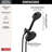 Round 2-in-1 Dual Shower Head with 5-Setting HandHeld Spray 1.75 GPM Matte Black-117545931