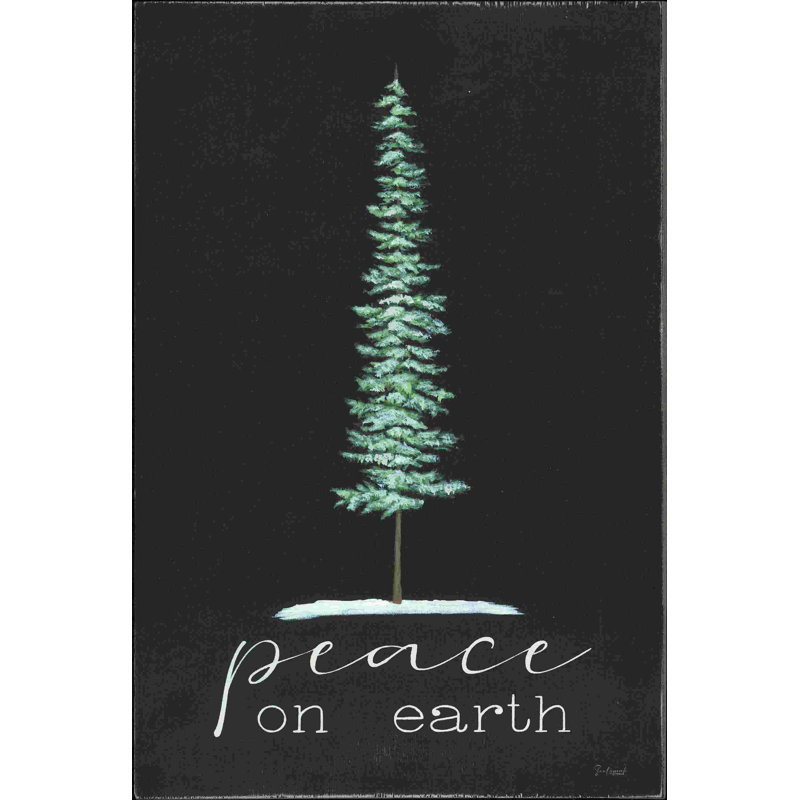 « Peace on Earth », Non, H 18 po x l 12 po, Toile tendue
