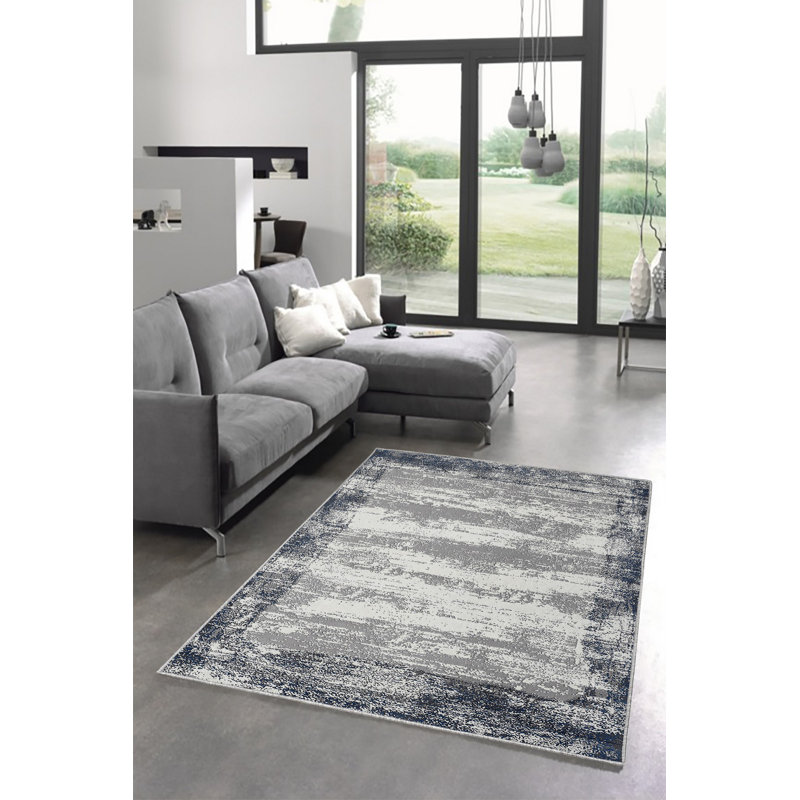 Eco-Friendly Area Rug, 100% Polyester, 5.2 x 7.5 ft | Antibacterial, Non-Slip PVC Dot Underside, 0.16 in Pile Height | Machine Washable, Digital Printed Design | Perfect for Living Room, Bedroom, & Dining Areas