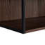 Armoire de bureau moderne et minimaliste avec éclairage à DEL - porte en verre trempé de 51,2 po de hauteur, cadre en métal pour le salon, tablettes et cadre
