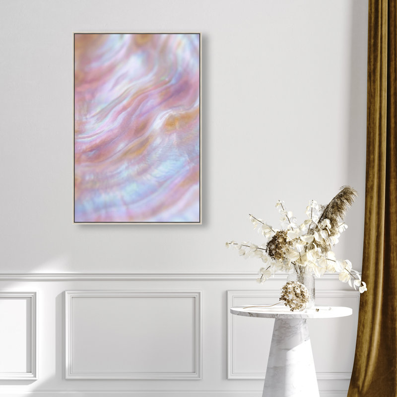 Iridescent Wave II Print by Oliver Gal, 25"H x 17"W, Silver Floater Frame