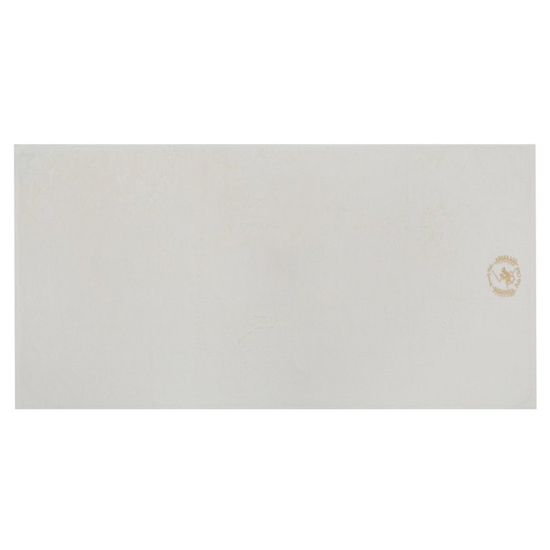 Ensemble de 3 serviettes de bain 100% coton, Crème / brun clair