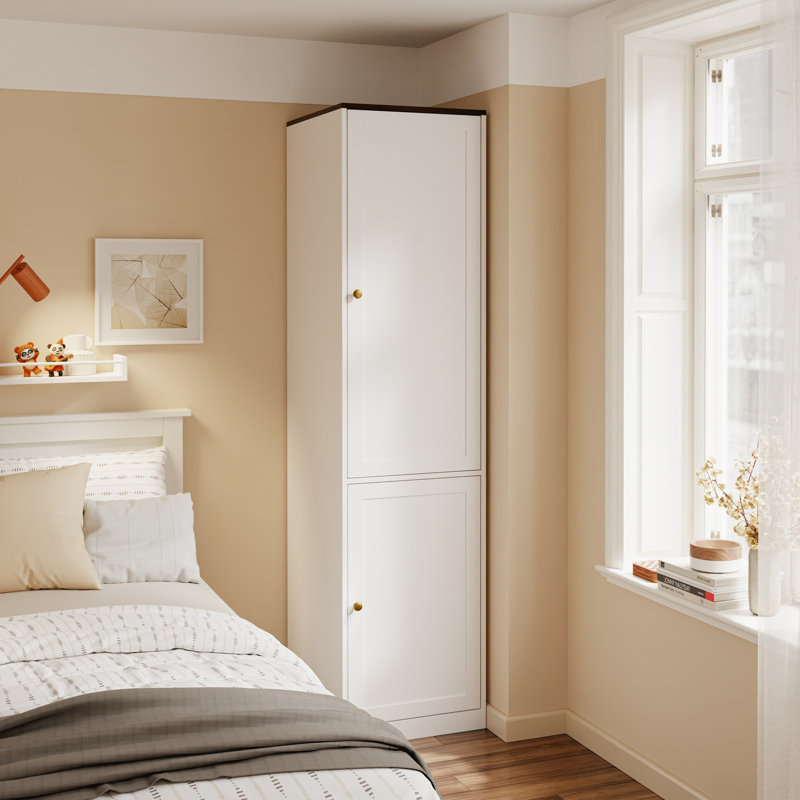 45cm Wide Single Wardrobe with Hanging Rail