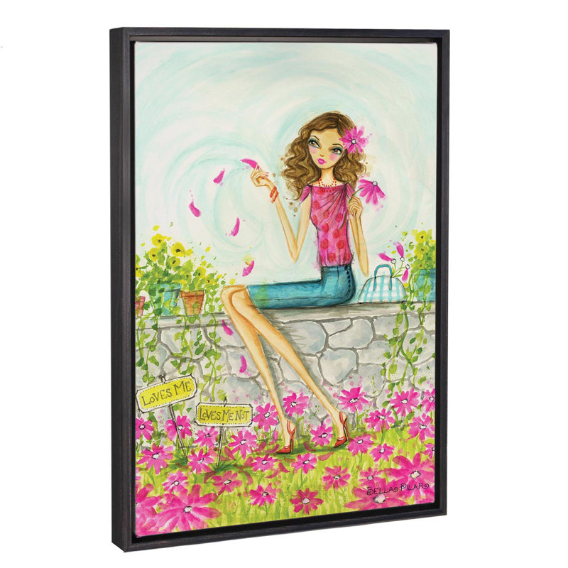 Printemps à Summerside # 4, art, Toile avec cadre noir patiné, H 40 po x l 26 po x P 1,5 po