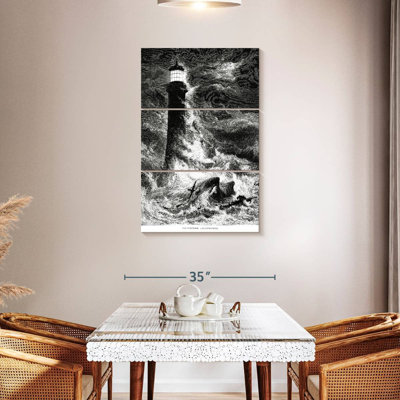 Lighthouse In Storm