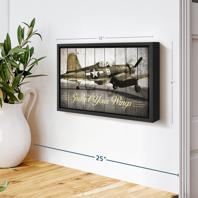 Impression sur toile Kyrianna Rustic F-4 Phantom, H 9 po x l 13 po