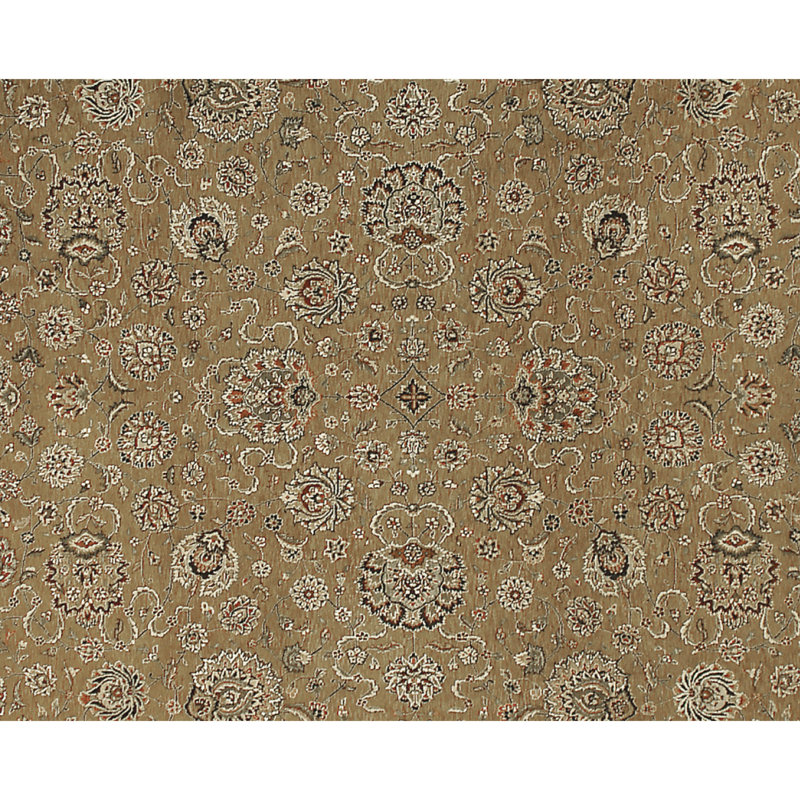 Hand Knotted Oriental Area Rug in Black/Gold/Gray, Rectangle 8' x 10'
