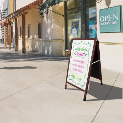 A-Frame Sidewalk Melamine Dry Erase Board