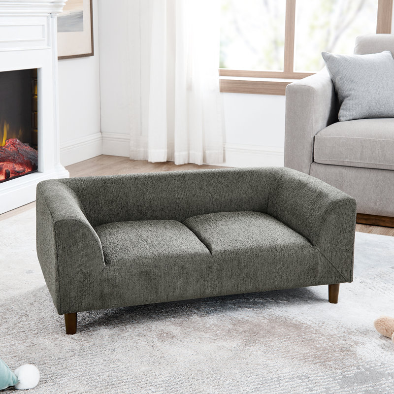 Modern Rectangular Pet For Medium And Large Dogs - , With & , Soft Cushion Stable Dog Relaxing Bed A Restful, Dark Gray