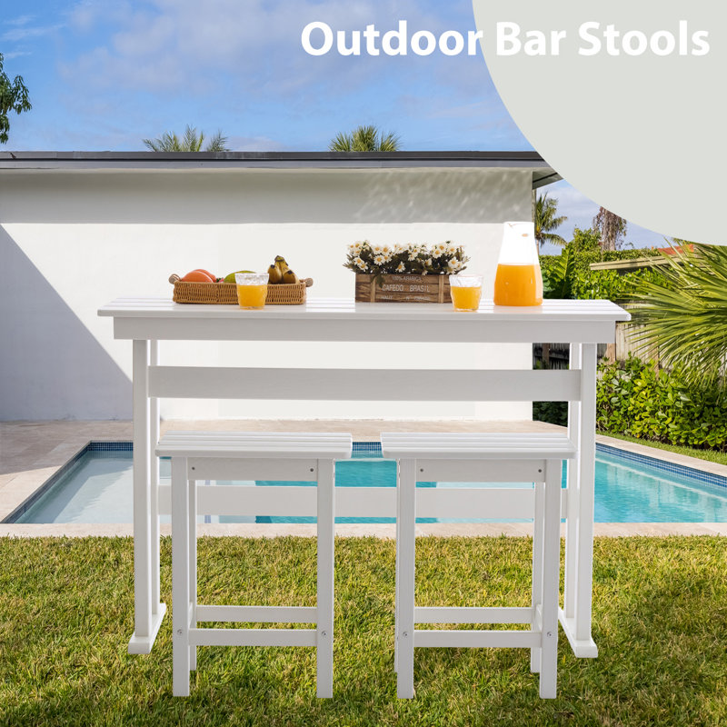 Ensemble de 2 tabourets de bar Hdpe