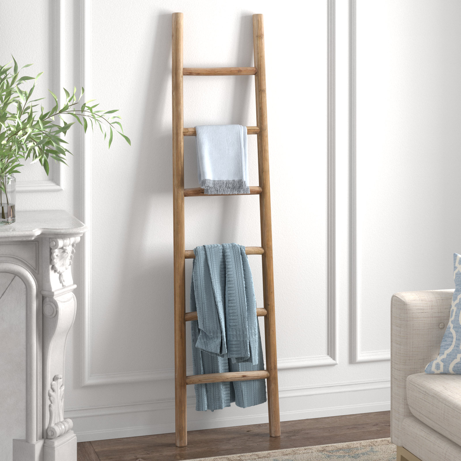 Kelly Clarkson Home 74.4'' Tall Wood Blanket Ladder & Reviews | Wayfair