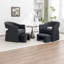 Fauteuil demi-tonneau rembourré avec repose-pieds-738636743